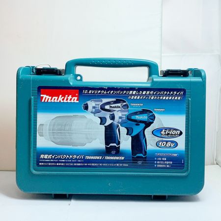  MAKITA マキタ 10.8V　充電式インパクトドライバ　リチウムイオンバッテリ2個、充電器付 TD090DWX ブルー