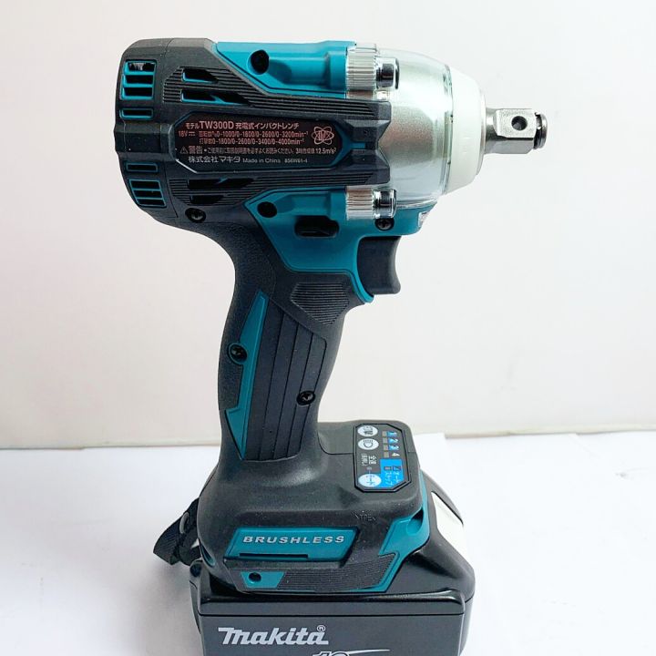 MAKITA マキタ 充電式インパクトレンチ バッテリー2個、充電器、ケース付 TW300DRGX ブルー｜中古｜なんでもリサイクルビッグバン