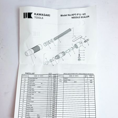  カワサキツール フラックスチッパー kpt-f1j-v2