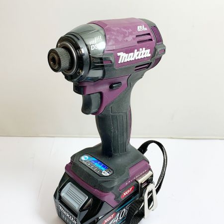  MAKITA マキタ 40V充電式インパクトドライバ　充電器・充電池2個・ケース付 バッテリー充電回数1回/2回 TD002GEDX パープル