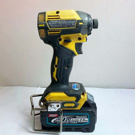  MAKITA マキタ 充電式インパクトドライバ　充電器、充電池1個（充電回数34回) TD002G イエロー