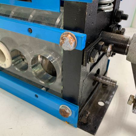  毎日商会 卓上式 剥線機 一部錆あり MN-168Ⅱ ブルー