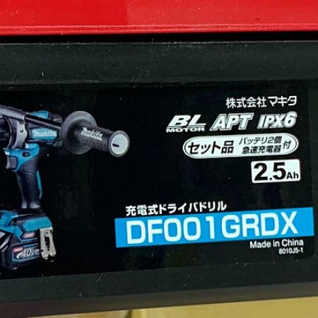  MAKITA マキタ 40Ｖ　充電式ドライバドリル　付属品完備　【未使用品】 DF001GRDX ブルー