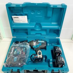 ♭♭ MAKITA マキタ 充電式インパクトレンチ　40Ｖ　充電器・充電池2個（充電回数1回ずつ）・ケース付 TW001G ブルー Aランク