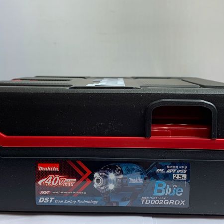  MAKITA マキタ 40V MAX 充電式インパクトドライバ　充電器・充電池2個・ケース付 TD002GRDX ブルー