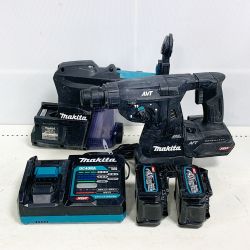 ♭♭ MAKITA マキタ 充電式ハンマドリル　充電器・充電池2個・ケース、集塵システム付 HR001 ブラック Cランク