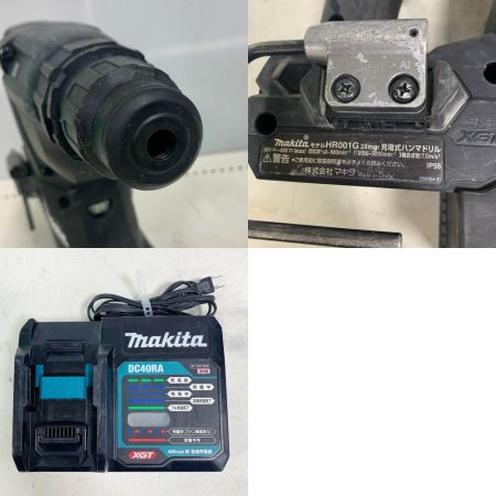  MAKITA マキタ 充電式ハンマドリル　充電器・充電池2個・ケース、集塵システム付 HR001 ブラック