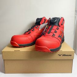 ♭♭ MIZUNO ミズノ 安全靴　オールマイティLSⅡ73Ｍ　BOA 28.0EEE プロスニーカー F1GA220362 レッド Sランク