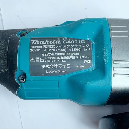  MAKITA マキタ 40Ｖ　100mm 充電式ディスクグラインダ　本体のみ　　2023.12製 GA001G ブルー