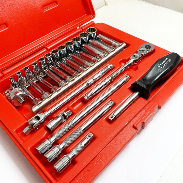 Snap-on スナップオン ソケットセット ショート&ディープ ミリサイズ ラチェット 107TMPB レッド｜中古｜なんでもリサイクルビッグバン