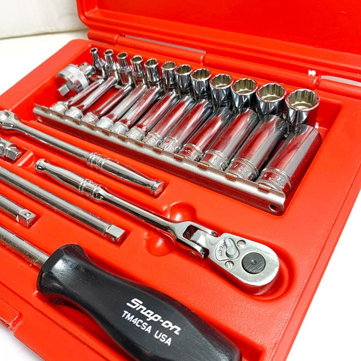 Snap-on スナップオン ソケットセット ショート&ディープ ミリサイズ ラチェット 107TMPB レッド｜中古｜なんでもリサイクルビッグバン