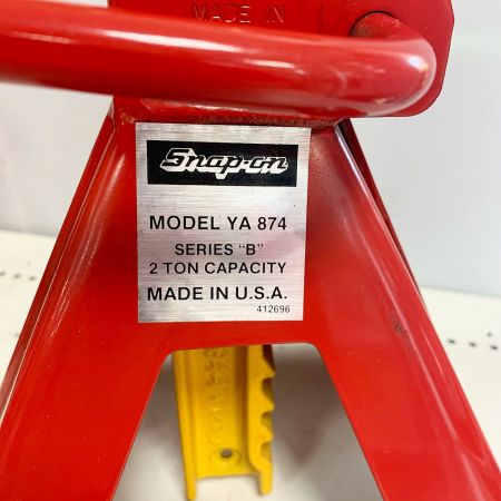  Snap-on スナップオン ジャッキスタンド　4個　2Ｔ YA874 レッド