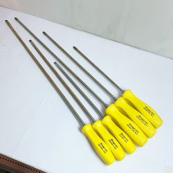 ♭♭ Snap-on スナップオン ドライバー6本まとめ　サビあり SDD イエロー Bランク