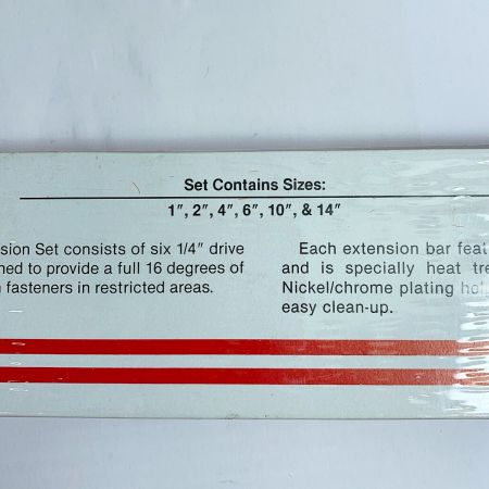  Snap-on スナップオン  1/4 エクステンションバー6本セット 【未開封品】 106TMXW