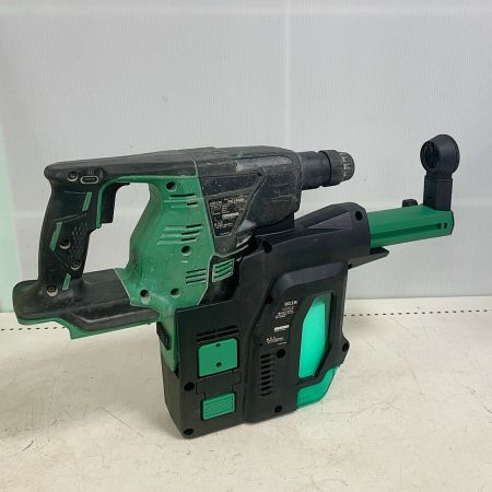  HITACHI 日立 28ｍｍ　36ｖハンマドリル　集じんシステム、ケース、バッテリー2個付 DH36DBL グリーン