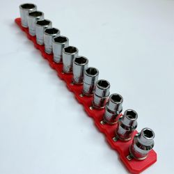 ♭♭ Snap-on スナップオン ソケット12個セット　YTMM15,14,13,12,11,10,9,8,7,6,5.5,5 ソケットホルダー付 Aランク