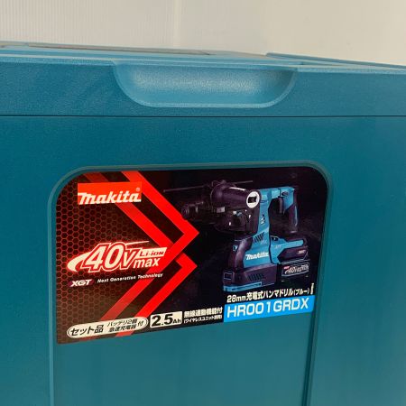  MAKITA マキタ 28mm充電式ハンマドリル　充電器、バッテリ2個、ケース付【未使用品】 HR001DRGX