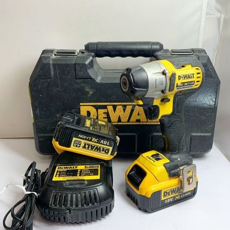  DEWALT 18Ｖインパクトドライバ　充電器・充電池2個・ケース付 コードレス式 DCF895 イエロー