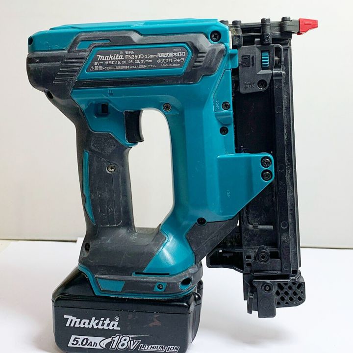 MAKITA マキタ 充電式面木釘打 充電器・充電池1個・ケース付 うっすらと記名あり FN350D ブルー｜中古｜なんでもリサイクルビッグバン