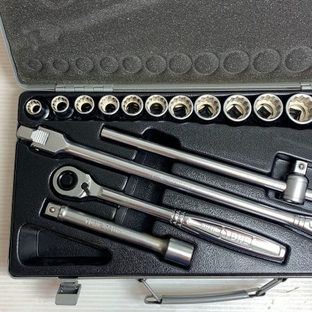 TONE トネ ソケットレンチセット 260 差込角12.7mm(1/2") シルバー インチ 内容19点 260MISO ケースにヨゴレあり