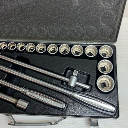  TONE トネ ソケットレンチセット 260 差込角12.7mm(1/2") シルバー インチ 内容19点 260MISO ケースにヨゴレあり