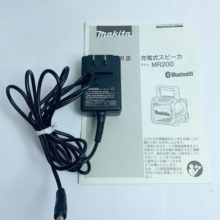  MAKITA マキタ 充電式スピーカー　Bluetoothスピーカー　ACアダプター付 MR200 ブラック