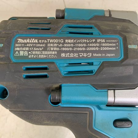  MAKITA マキタ インパクトレンチ　充電器・充電池2個・ケース付　TONEホイルナット付 TW001G