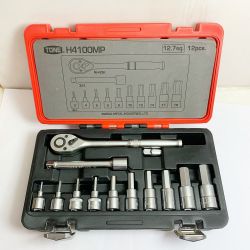 ♭♭ TONE トネ  ヘキサゴンソケットレンチセット 12点セット +ソケットアダプター1個 H4100MP Bランク