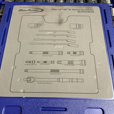  Blue Point ソケット＆レンチセット 100個 ハンドツールセット BLPATSCM100