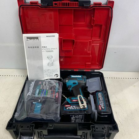  MAKITA マキタ 充電式インパクトドライバ　40V　充電器・充電池2個・ケース付 TD002GRDX