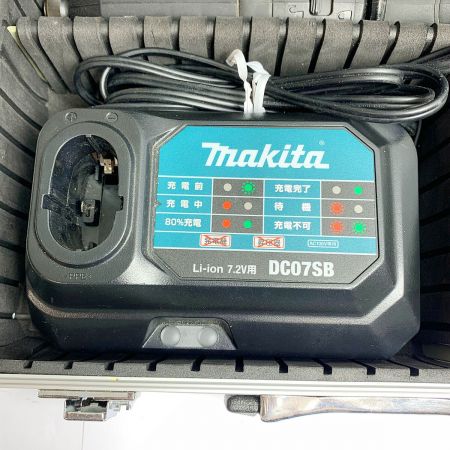  MAKITA マキタ 充電式ペンインパクトドライバドリル　充電器・充電池2個・ケース付 コードレス式 7.2v TD022DSHX ブラック