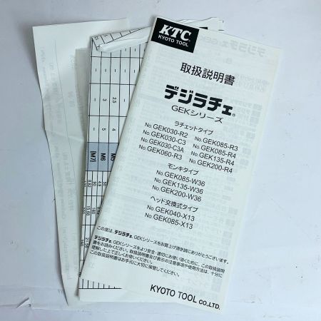  KTC ケーティーシー デジラチェ　デジタルトルクラチェット GEK060-R3