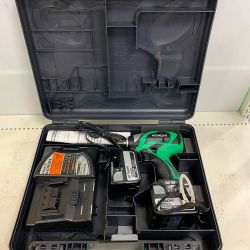 ♭♭ HITACHI 日立 14.4V　コードレスインパクトレンチ　充電器・充電池2個・ケース付 WR14DBDL グリーン Bランク