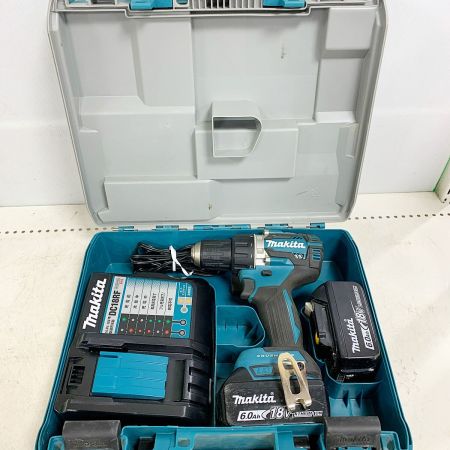  MAKITA マキタ ドライバドリル 充電器・充電池2個（充電回数4回と6回）・ケース付　 DF484DRGX