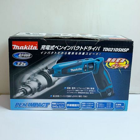  MAKITA マキタ 充電式ペンインパクトドライバ　充電器・充電池1個付 TD021DSHSP ブルー