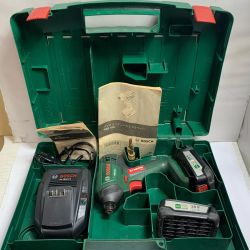 ♭♭ BOSCH ボッシュ インパクトドライバ　充電器・充電池2個・ケース付 18v PDR18LI グリーン Bランク