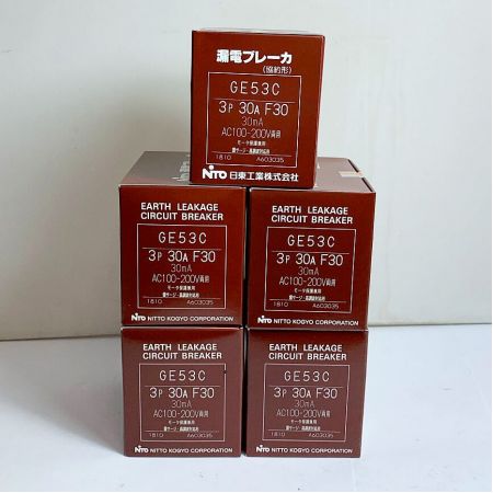  NITTO  漏電ブレーカー 5個まとめ GE53C