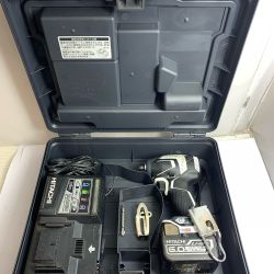 ♭♭ HITACHI 日立 コードレスインパクトドライバ　充電器・充電池1個・ケース付　14.4V WH14DDL ホワイト Bランク