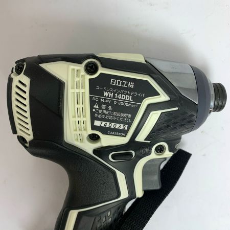  HITACHI 日立 コードレスインパクトドライバ　充電器・充電池1個・ケース付　14.4V WH14DDL ホワイト