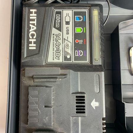  HITACHI 日立 コードレスインパクトドライバ　充電器・充電池1個・ケース付　14.4V WH14DDL ホワイト