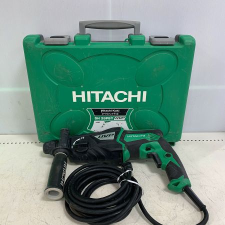  HITACHI 日立 100Ｖ　28ｍｍ　コード式ロータリハンマドリル ケース付 DH28PBY グリーン