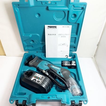  MAKITA マキタ 充電式レシプロソー　10.8Ｖ　充電器(非純正）・充電池2個・ケース付 JR101DW ブルー