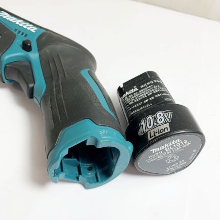  MAKITA マキタ 充電式レシプロソー　10.8Ｖ　充電器(非純正）・充電池2個・ケース付 JR101DW ブルー