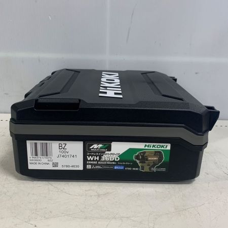  HiKOKI ハイコーキ 36Vインパクトドライバ　充電器（UC18YDML)充電池2個（BSL36A18BX)ケース付  WH36DD オリーブ