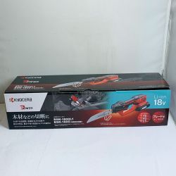 ♭♭ KYOCERA キョウセラ 充電式のこぎり　18Ｖ　充電器・充電池1個付 BSK-1800L1 レッド Sランク