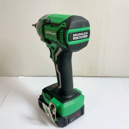  ALTOCRAFT ブラシレス コードレスインパクトドライバ　充電器・充電池1個・布ケース付 CIS336 グリーン