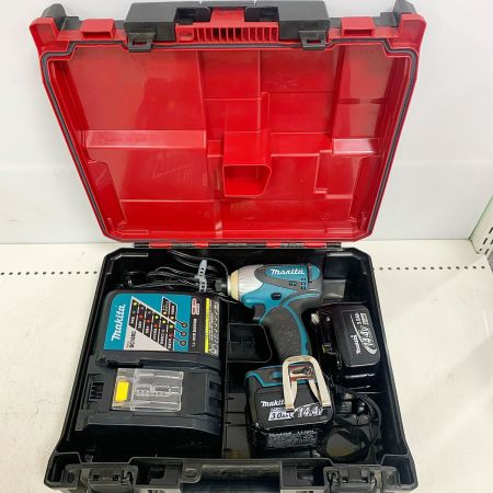  MAKITA マキタ 14.4ｖインパクトドライバ 充電器・充電池2個(充電回数8回/9回）ケース付 TD131D ブルー