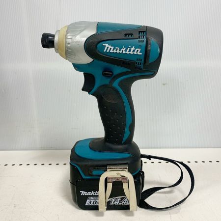  MAKITA マキタ 14.4ｖインパクトドライバ 充電器・充電池2個(充電回数8回/9回）ケース付 TD131D ブルー