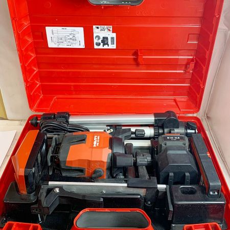  Hilti ヒルティ レーザー墨出し器 【通電のみ確認】10.8V　充電器、バッテリ、三脚、ケース付き PM40-MG レッド