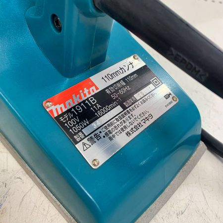  MAKITA マキタ 110mm 電動カンナ　2000年製 1911B ブルー